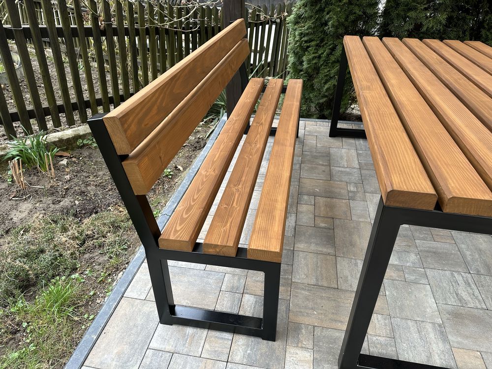Meble ogrodowe ławka stół loft