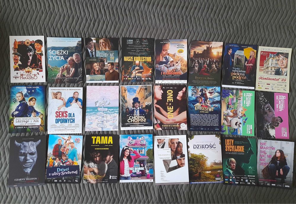 Ulotki kinowe kinówki zestaw 52 szt.