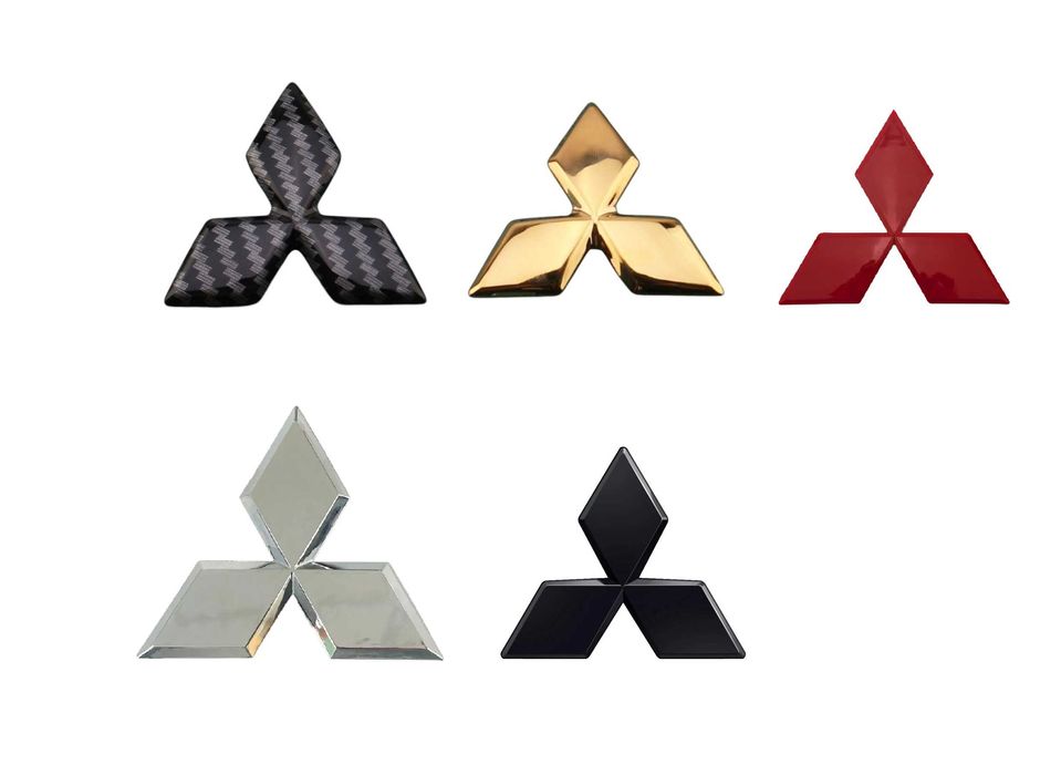 Емблема Mitsubishi на капот/решітку/багажник/руль (пластик,на скотчі)