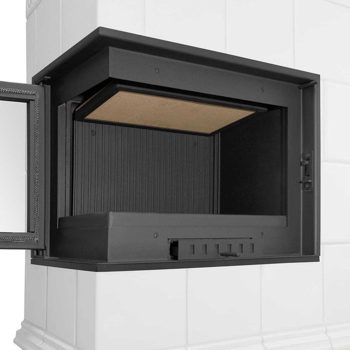 Piec kominek kaflowy narożny koza PORTO biały 13 kW EkoProjekt 2022