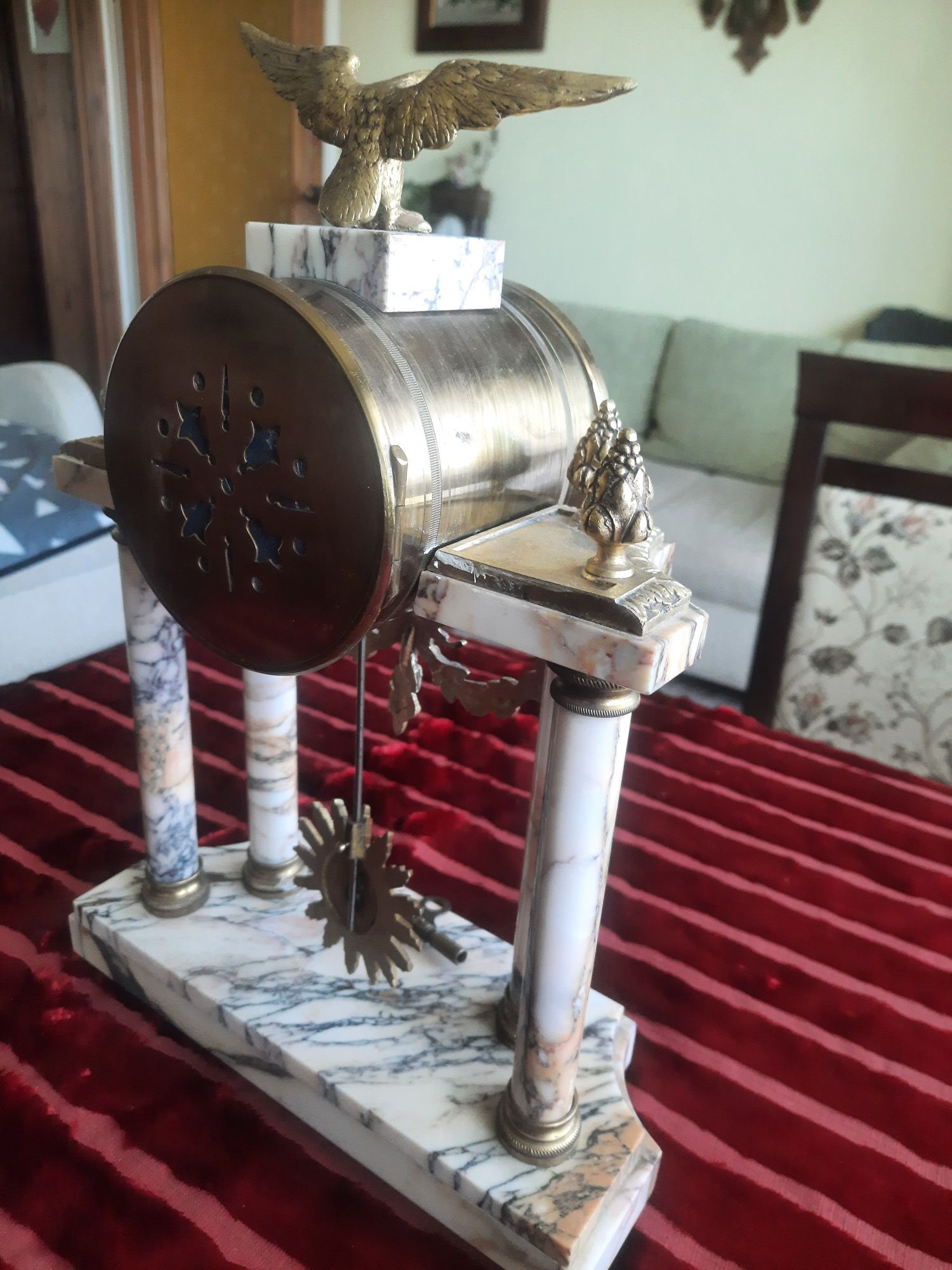 Zegar kominkowy w stylu EMPIRE.FRANCUSKI z 1900 r. URLOP
