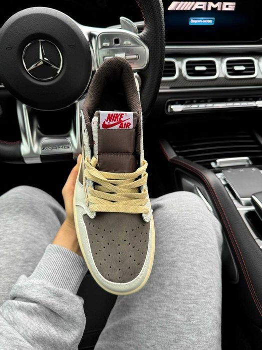 Кросівки Nike Air Jordan 1 Low OG SP Travis Scott Reverse Mocha люкс