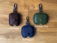 Шкіряний чохол для навушників Apple AirPods 1 2 3 Pro Кожаный чехол