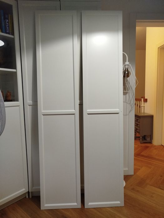 Drzwi Ikea Oxberg białe pełne 40 x 192 komplet