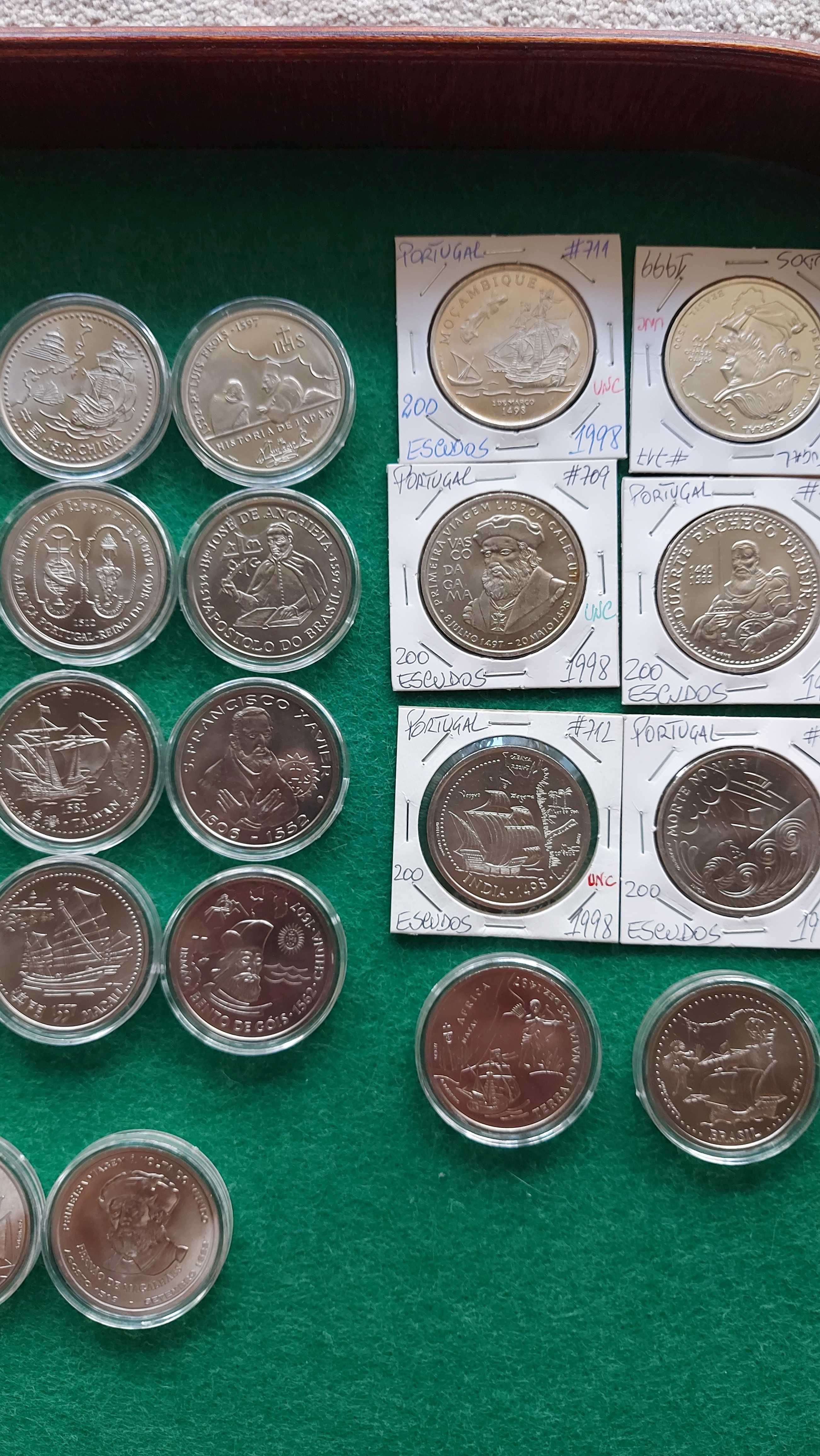 Coleção completa das 44 moedas comemorativas dos Descobrimentos