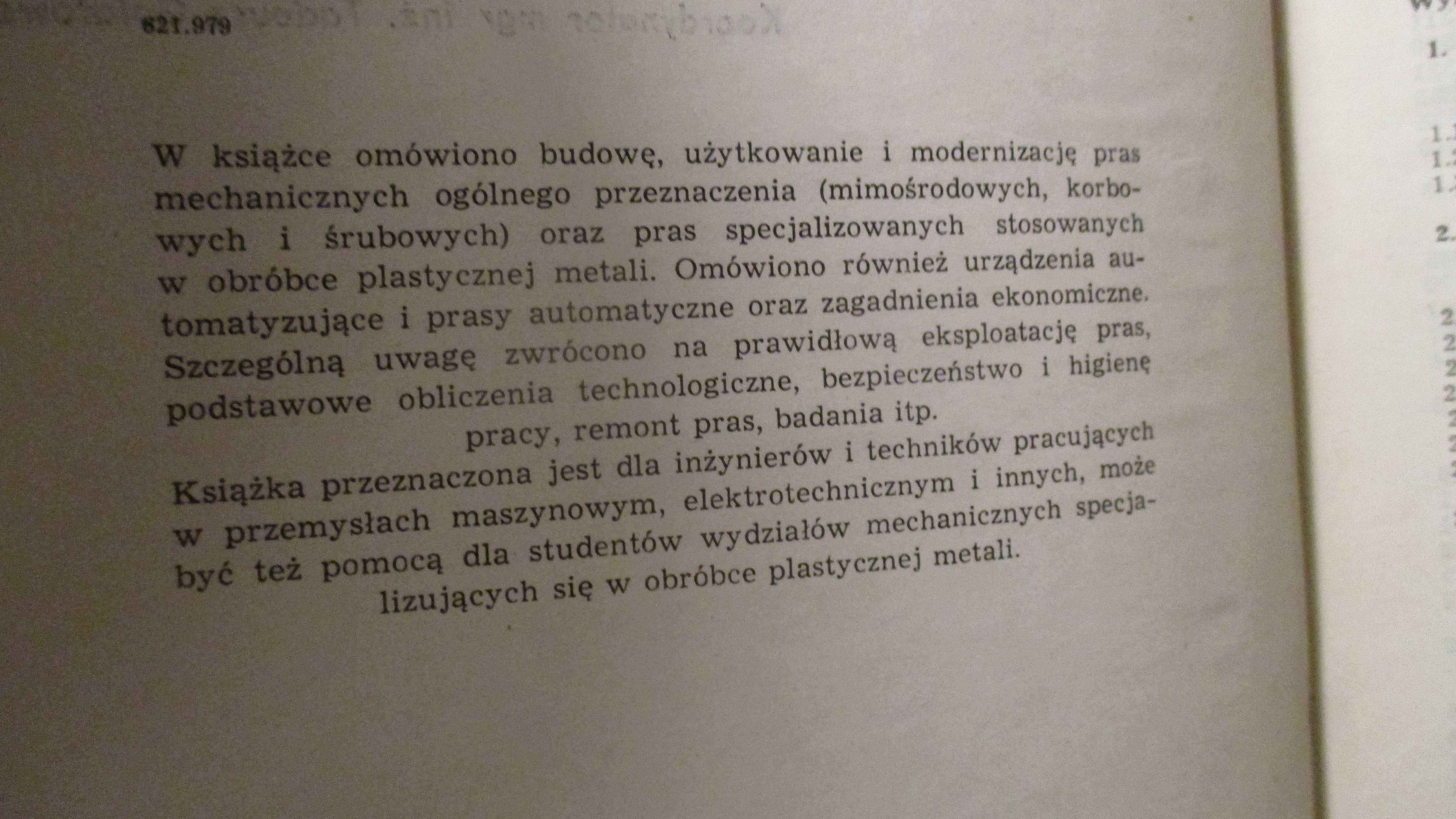 Prasy mechaniczne - Golatowski / prasy / mechanika / maszyny