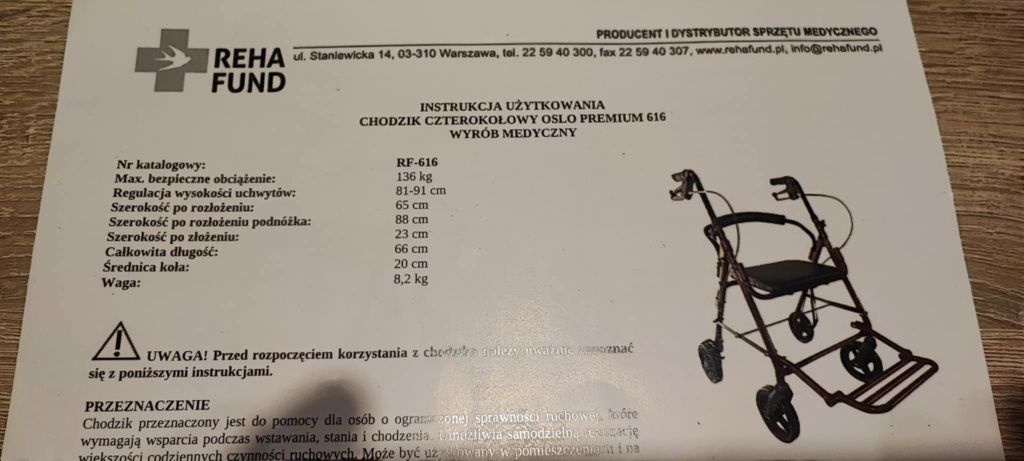 Chodzik czterokołowy Oslo Premium 616