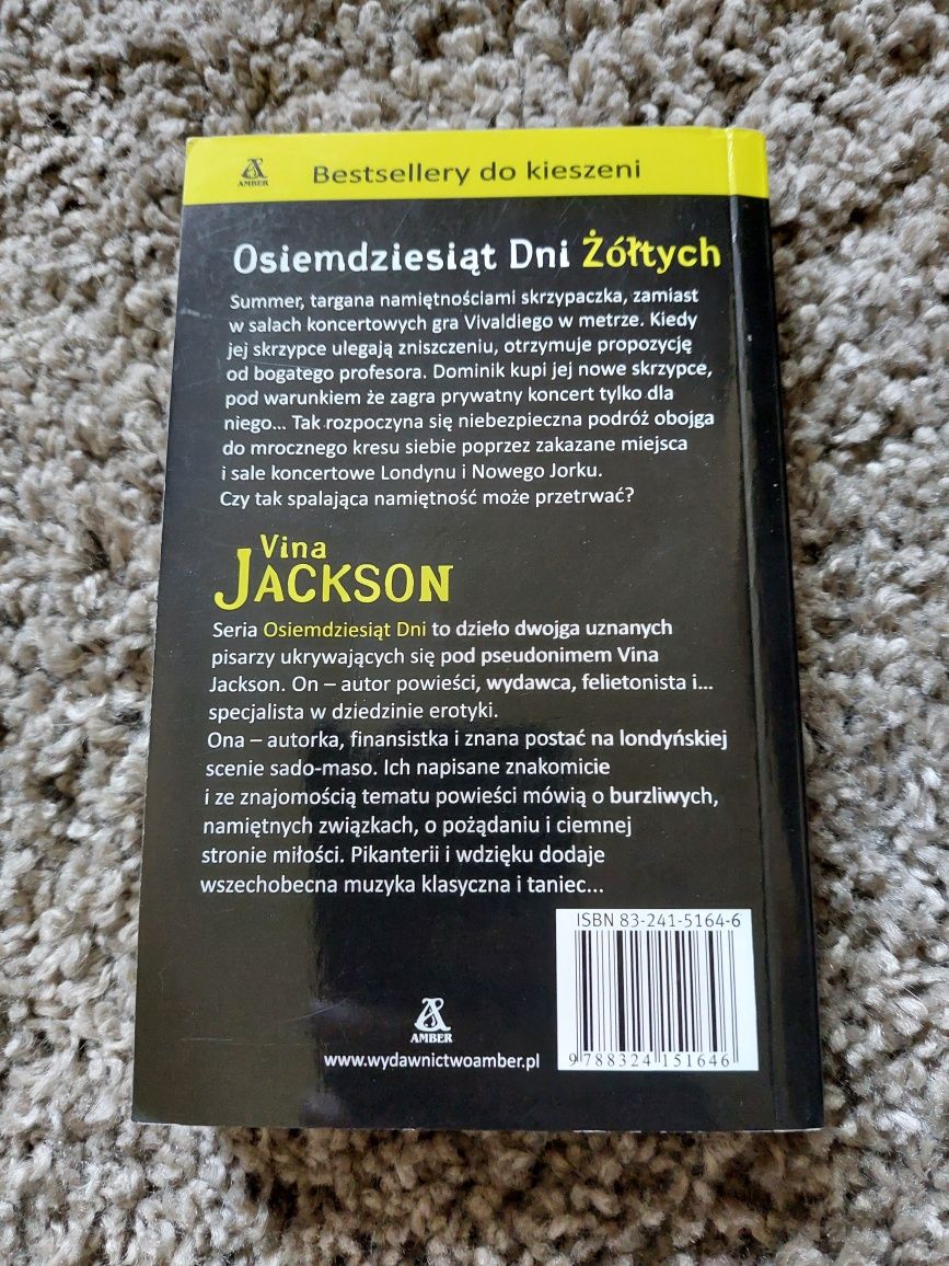 KSIĄŻKA Osiemdziesiąt dni zoltych Vina Jackson bestseller jak nowa!