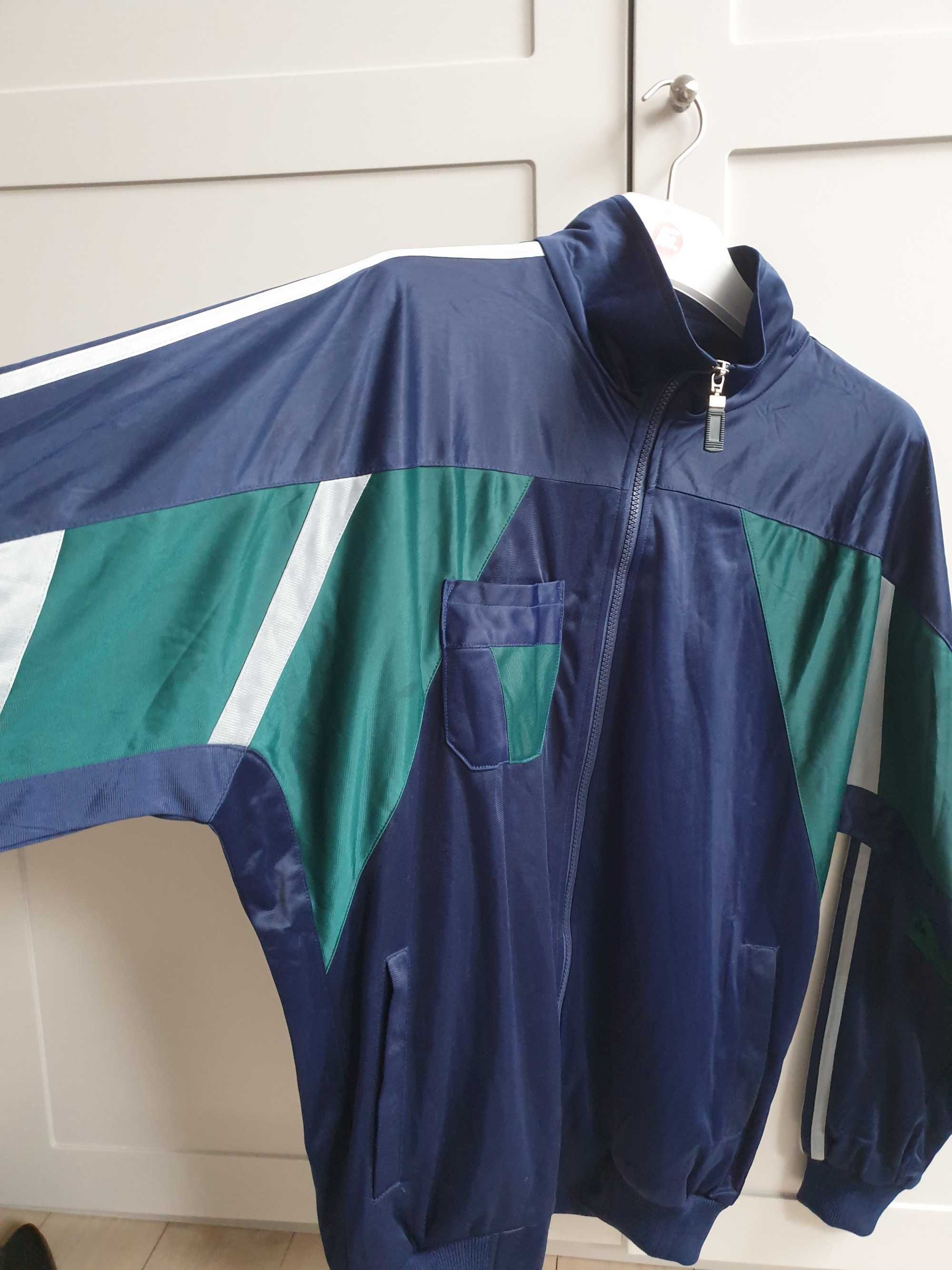 Bluza ze stójką sportowa zapinana na zamek vintage old school XL