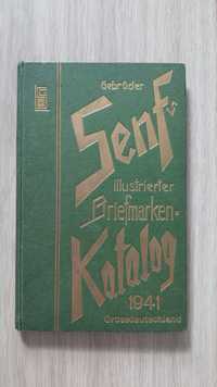 Niemiecki katalog znaczków 1941 r Gebrüder Senf Grossdeutschland