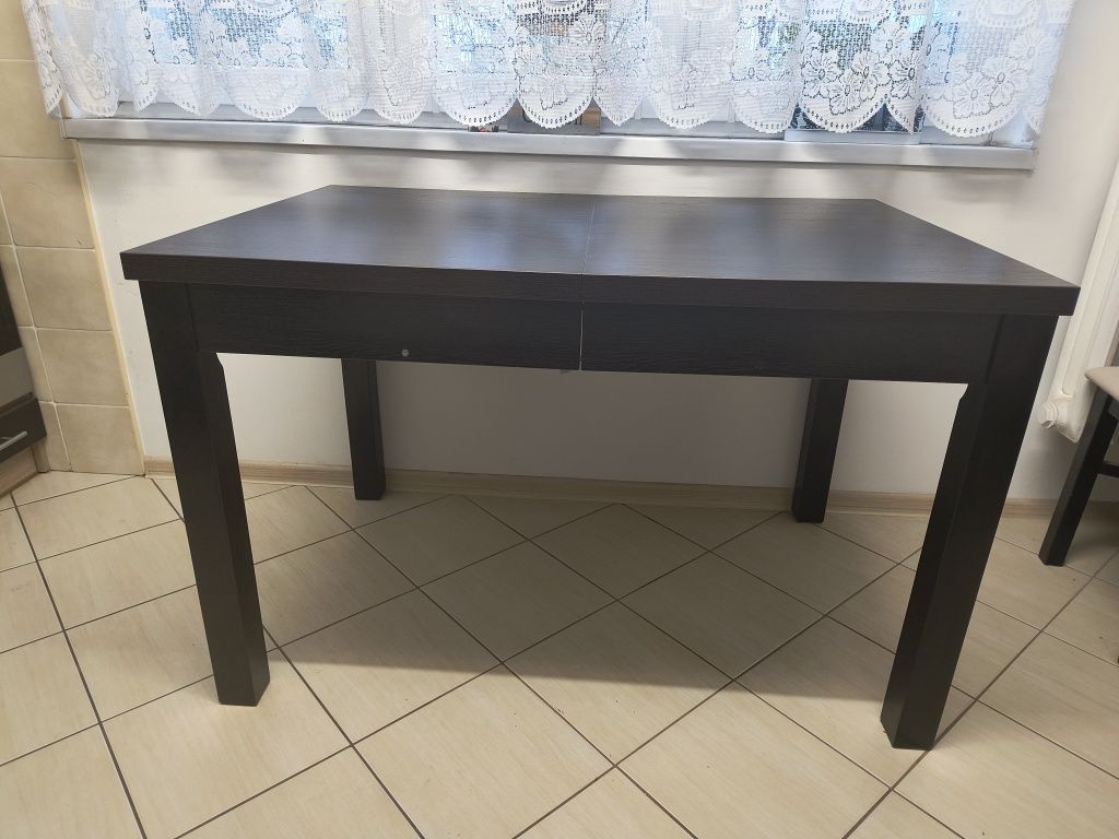 Stół 120/200x80 i 6 krzeseł Wenge