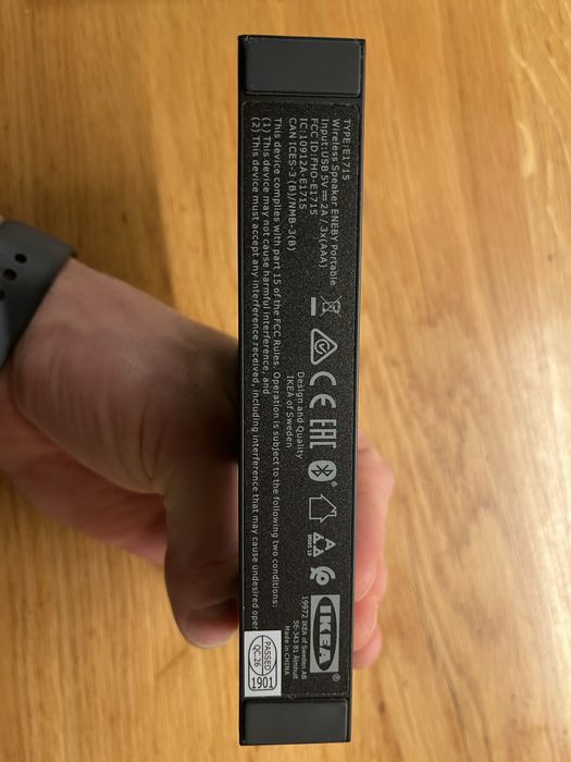 Glosnik BT bluetooth przenośny IKEA eneby portable paluszki aku 3xAAA