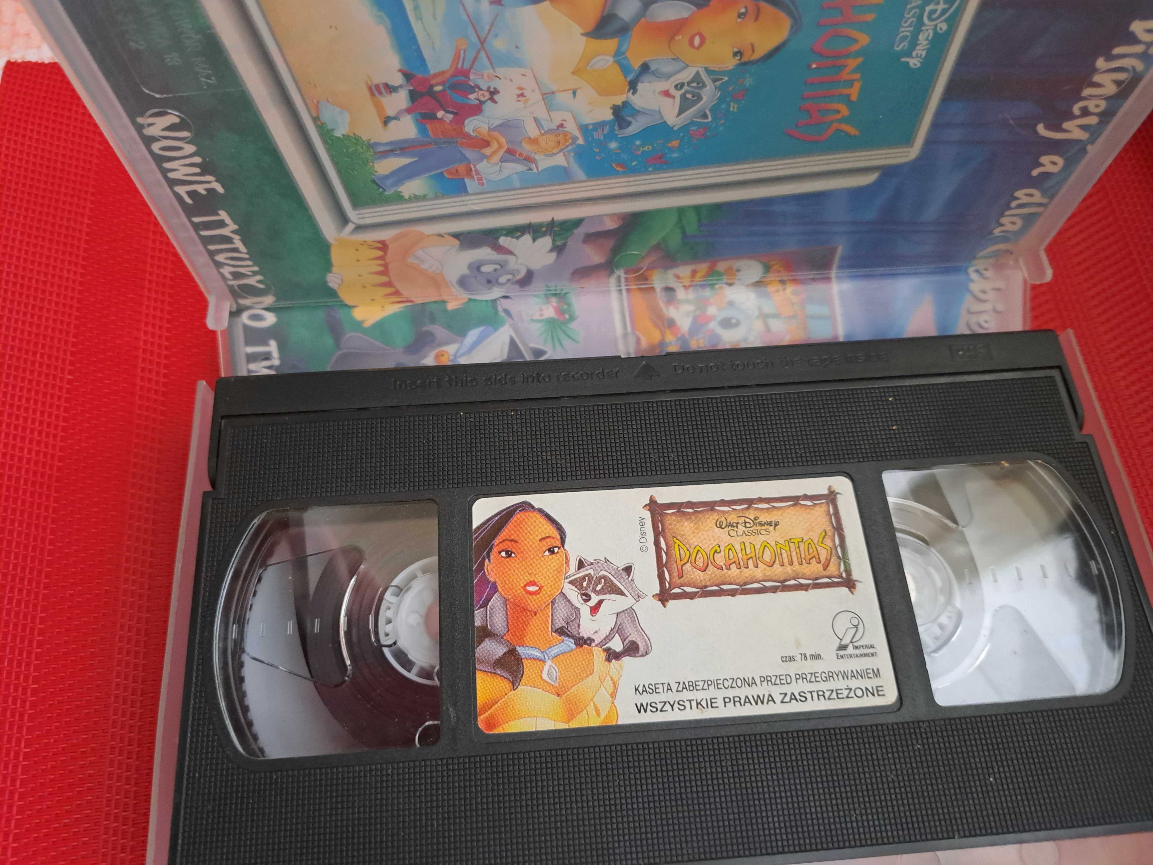 Pocahontas Piękna i Bestia Czarny Książę kaseta VHS