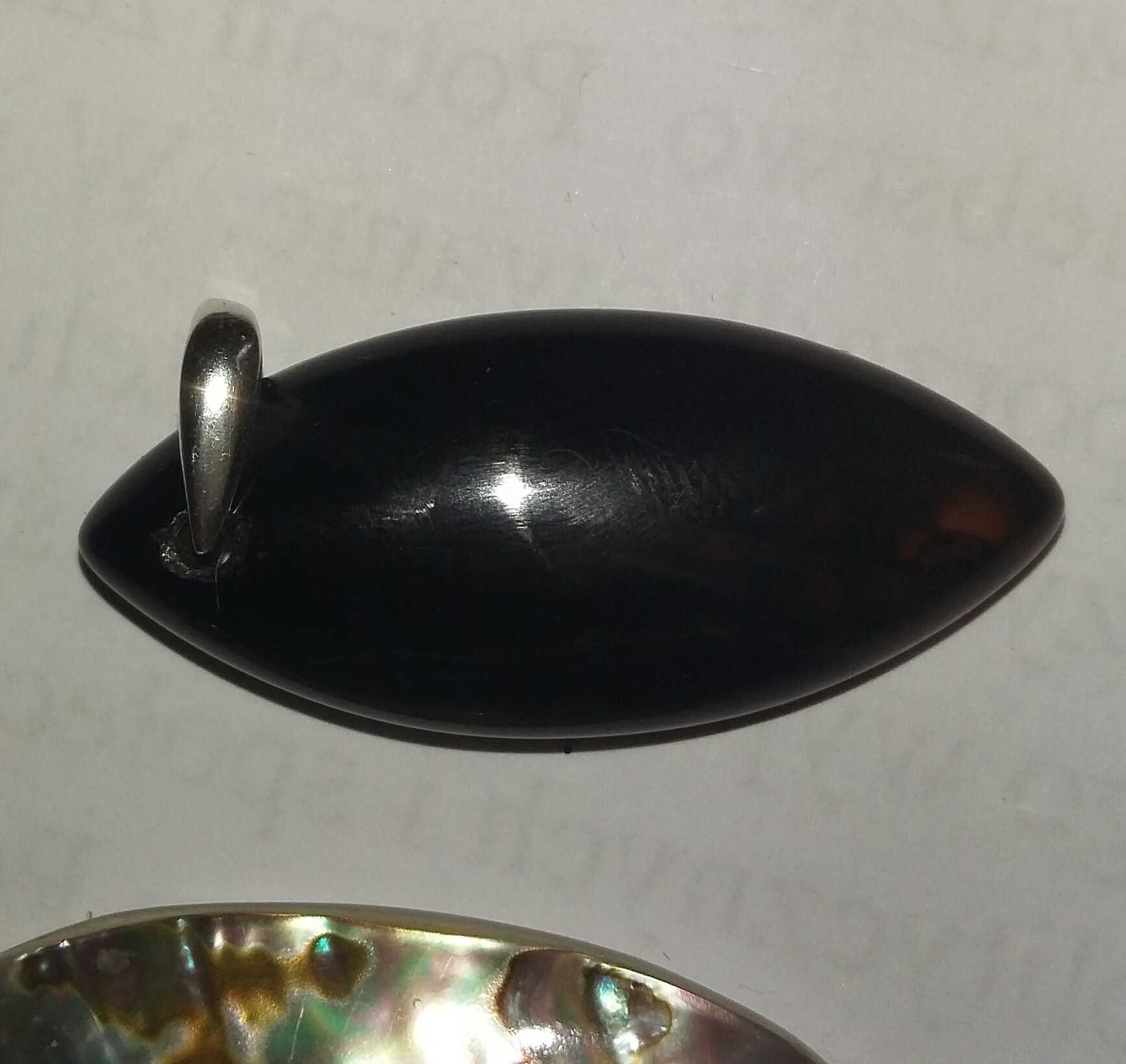 wisiorek 4 cm srebro 925 czarny onyks naturalny markiza