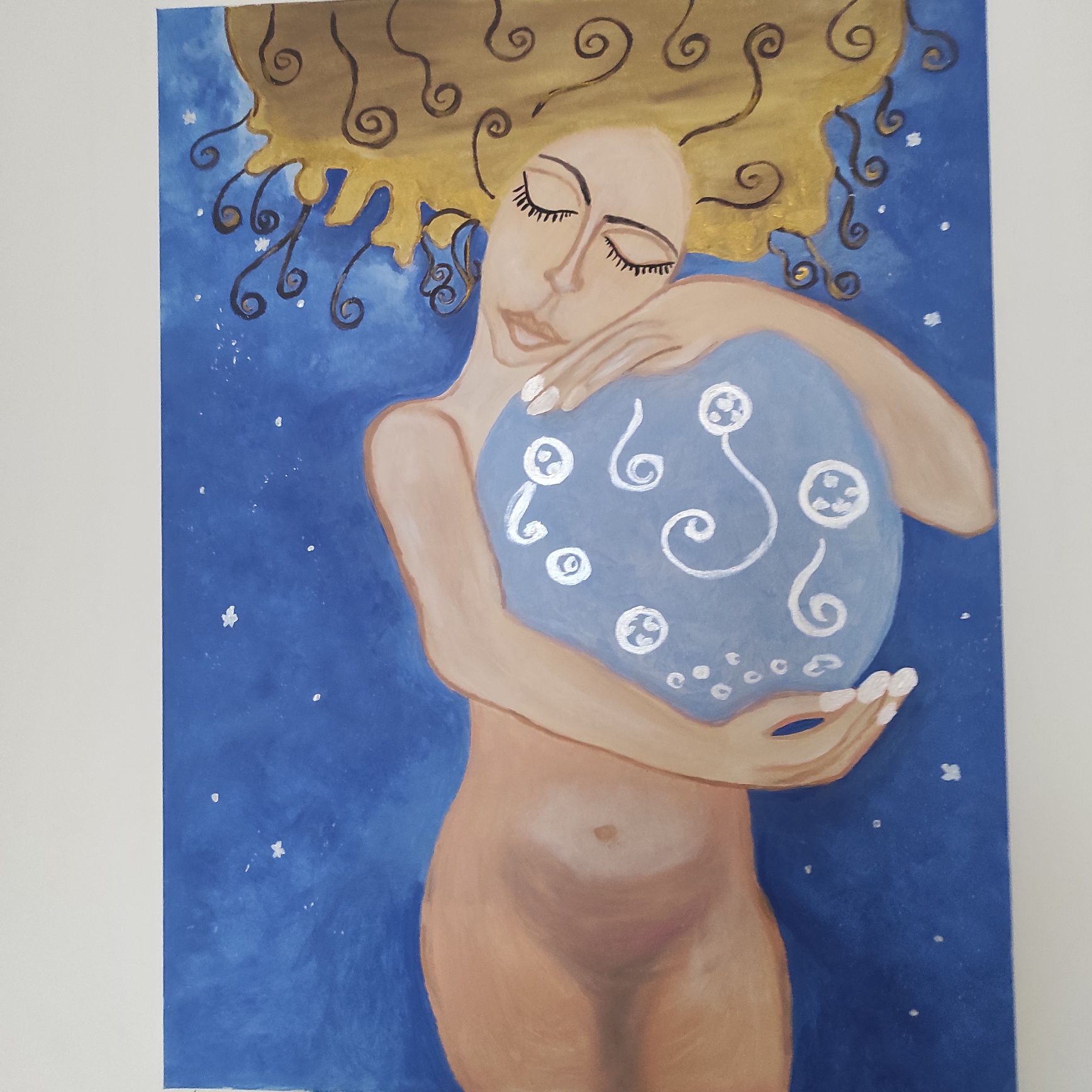 Obraz kobieta z księżycem