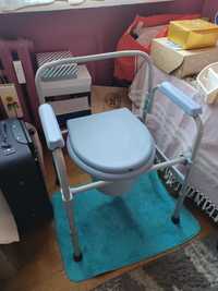 Krzesło toaletowe mobilne WC toaleta przenośna dla seniora 125kg nowe