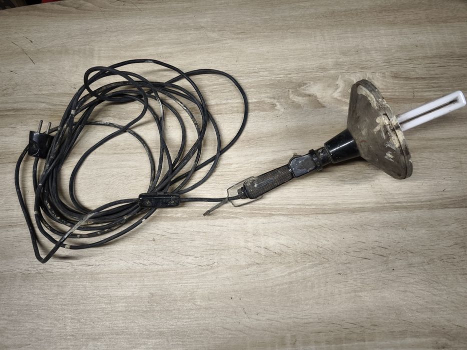 Lampa lampa warsztatowa kabel 7 metrów ŁZSM Łomianki 1959 PRL vintage