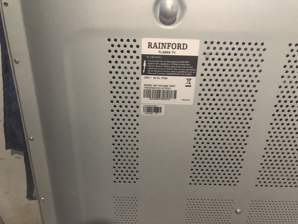 Плазмовий  ТВ 42 RAINFORD проблемний