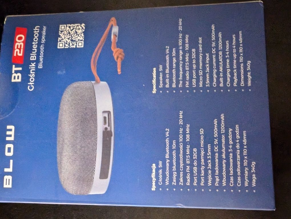 Głośnik Bluetooth przenośny Blow BT230