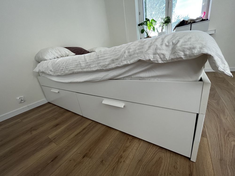 Łóżko Brimnes Białe duże Ikea
