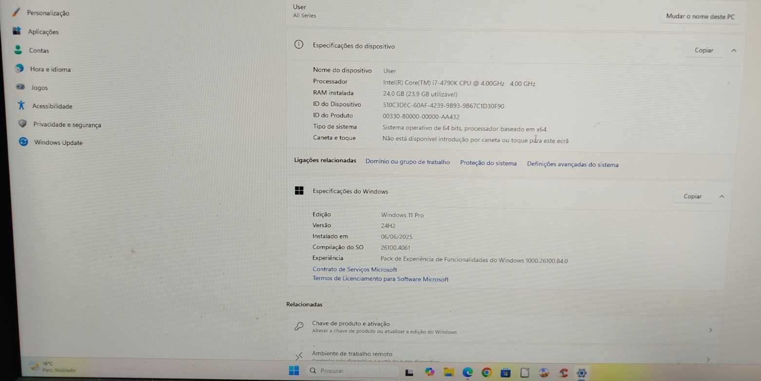 Computador Intel Core( TM ) i7-4700K CPU 4.00 GHz Muito Bom e Rápido