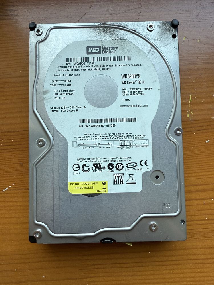 HDD WD Yellow 320 GB