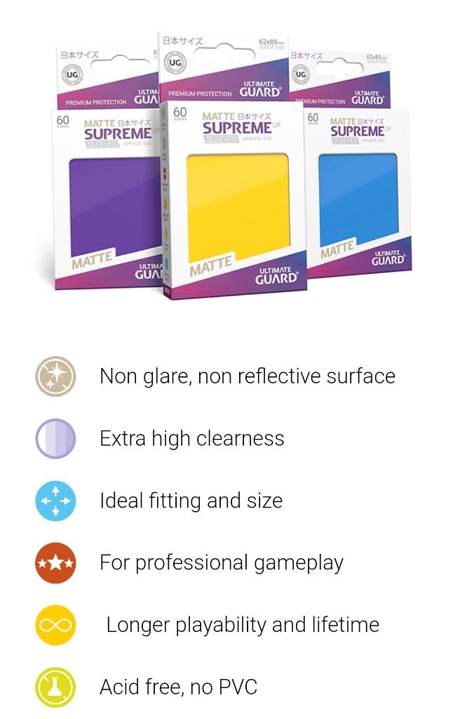 Ultimate Guard Supreme UX Matte Sleeves, NOVAS!