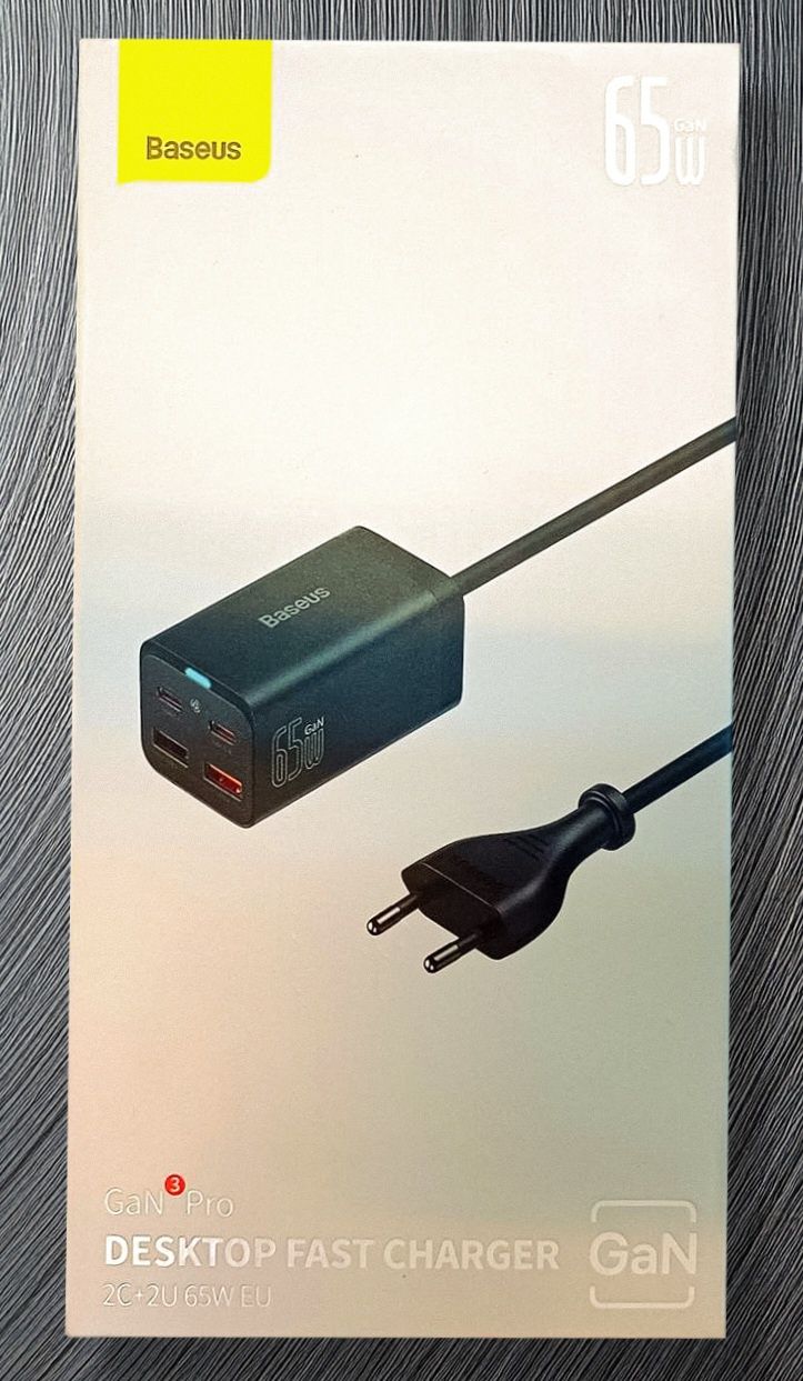Мережевий зарядний пристрій Baseus GaN3 Pro 65W + 100w кабель