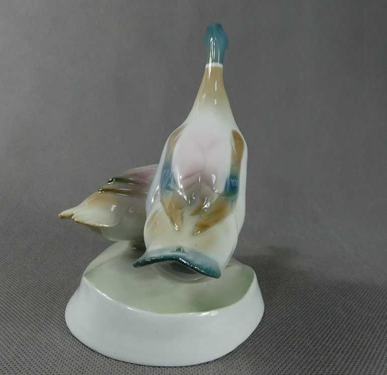 Figura porcelana para kaczek ZSOLNAY Węgry KACZKA