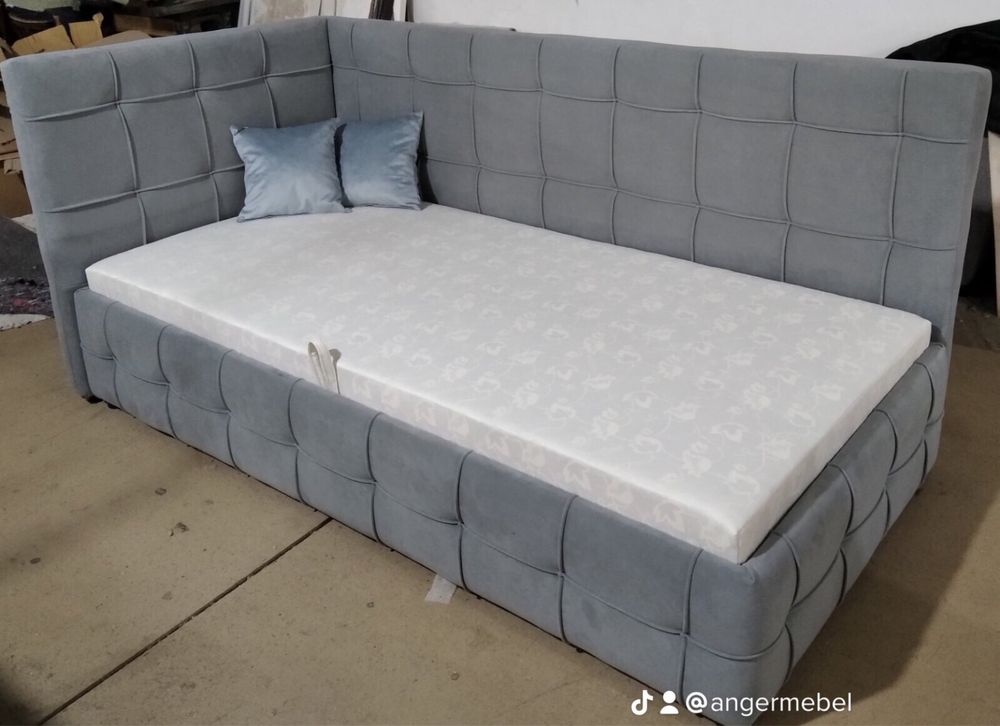 Ліжко односпальне підйомне з матрацом,90х190,диван одномісний