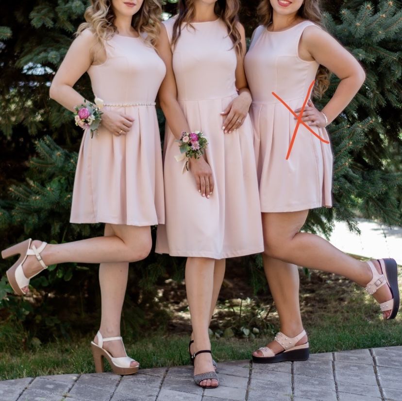 Плаття (сукні) для дружок нареченної рожева сукня