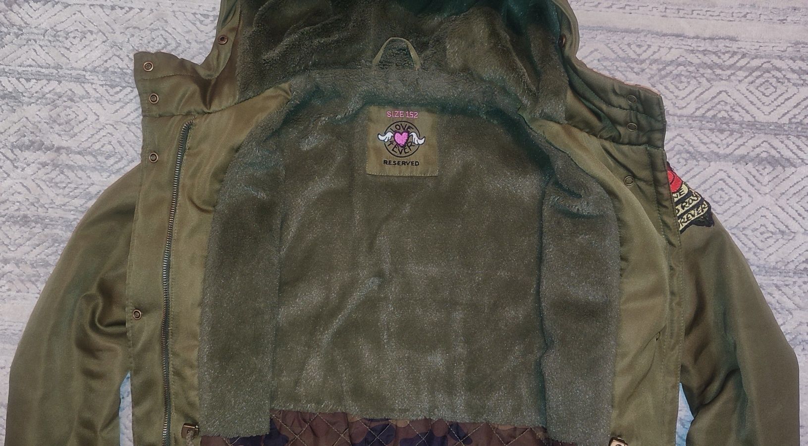 Kurtka Reserved r. 152 cm ciepła zimowa płaszcz