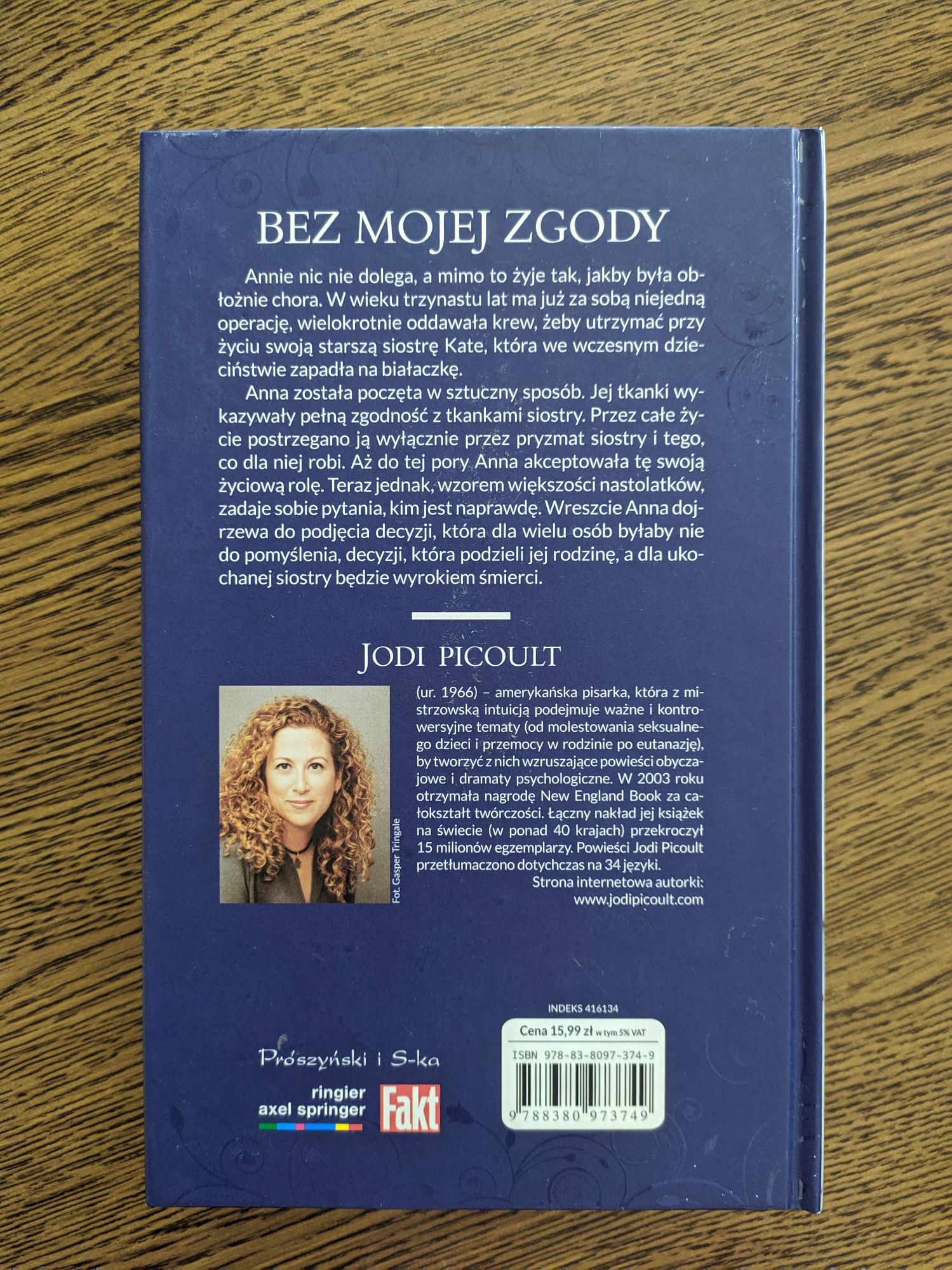 Powieść Jodi Picoult "Bez mojej zgody"