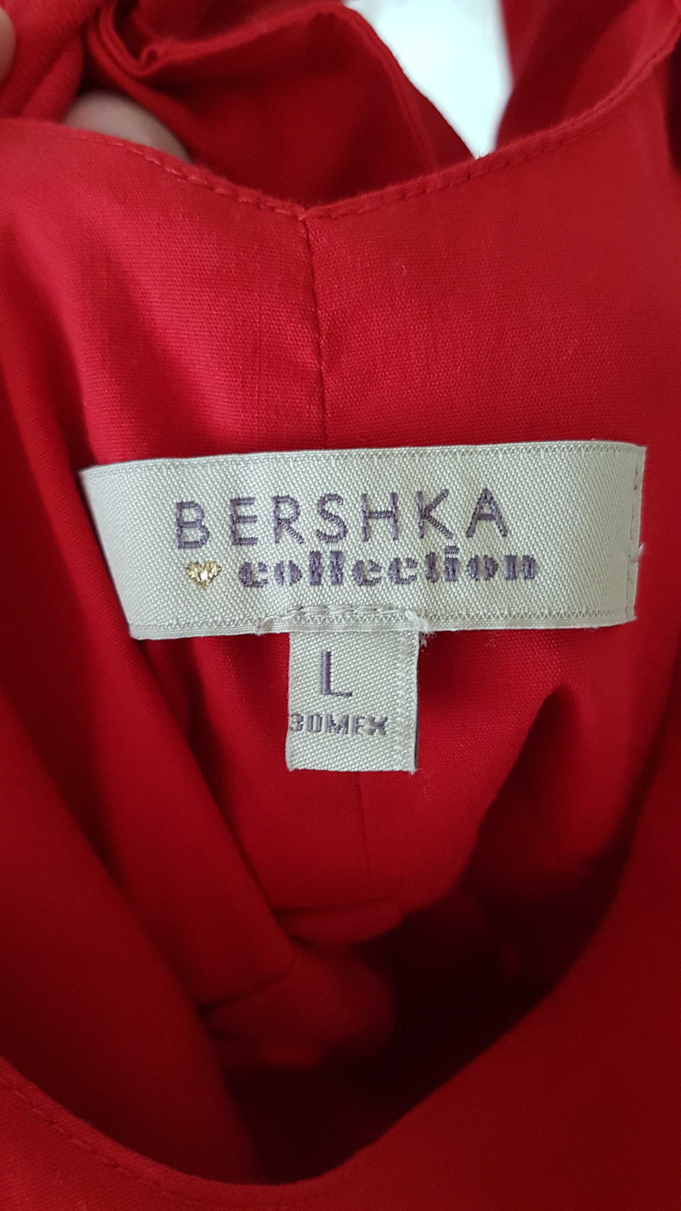 Vestido Vermelho Laço Costas Bershka