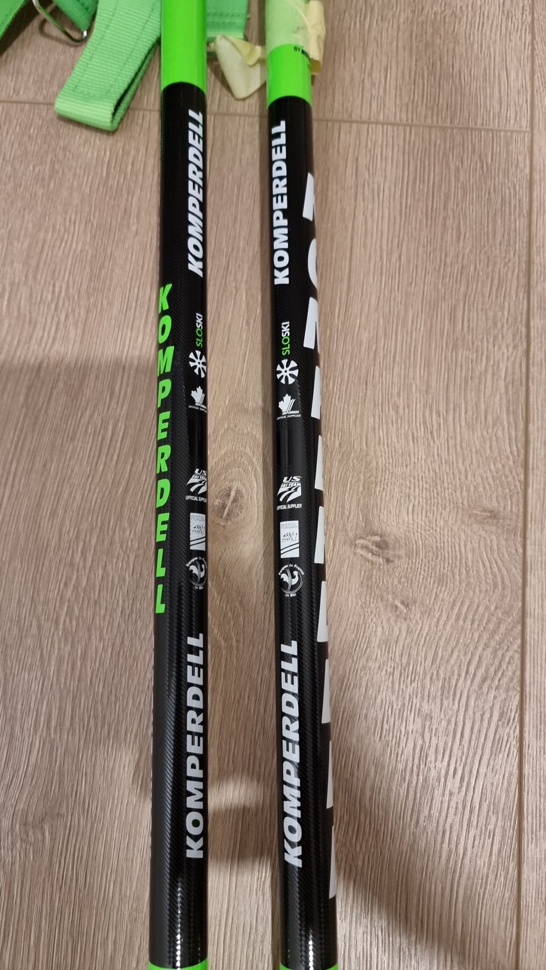 Kije narciarskie Komperdell Nationalteam 18 mm zielone 120cm