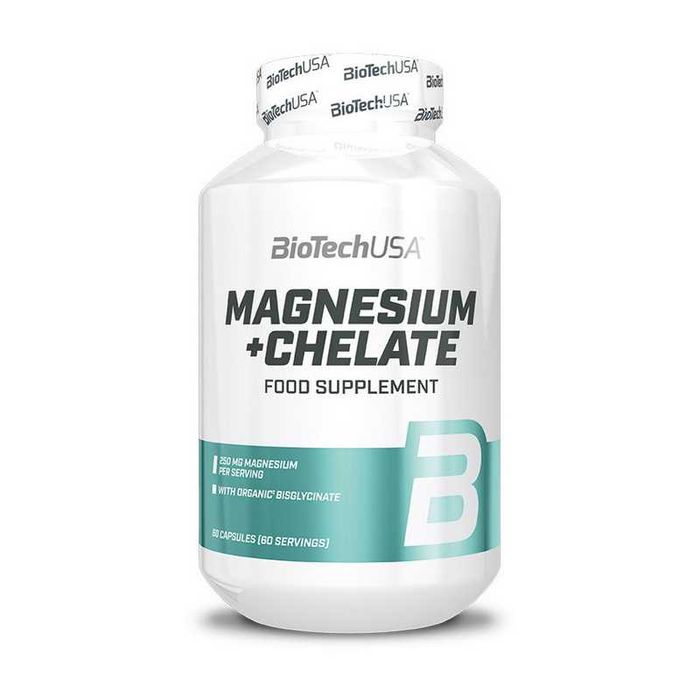Магний бис глицинат (хелат) BioTech Magnesium + Chelate 60 caps