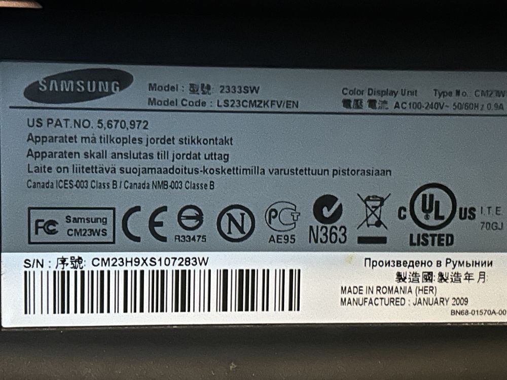 Monitor firmy Samsung
