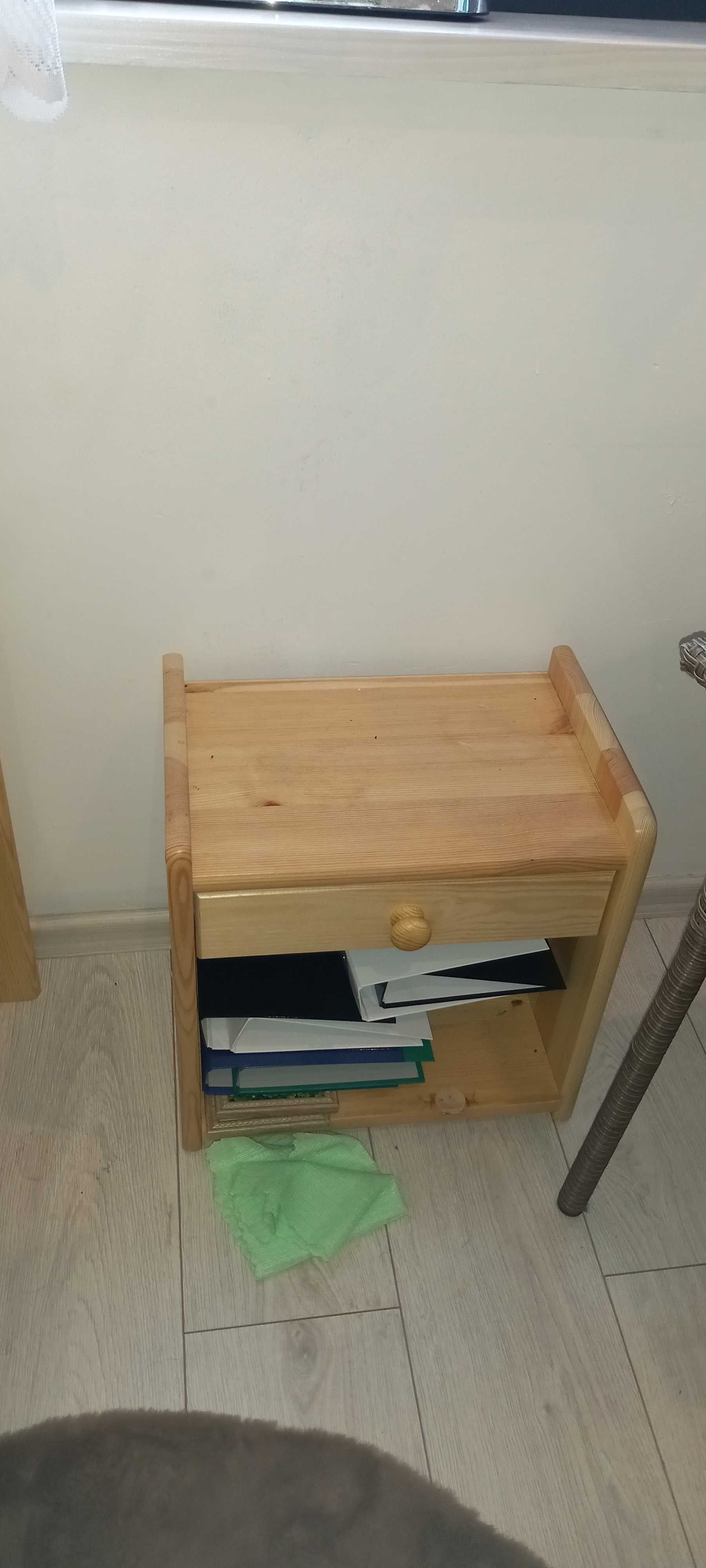 łóżko sosna + szafka