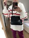 Listonoszka czarna torba cross bag skóra