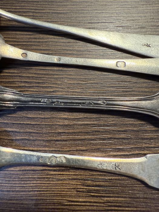 Lyzeczki do przypraw soli srebro francja niemcy austria anglia xix w