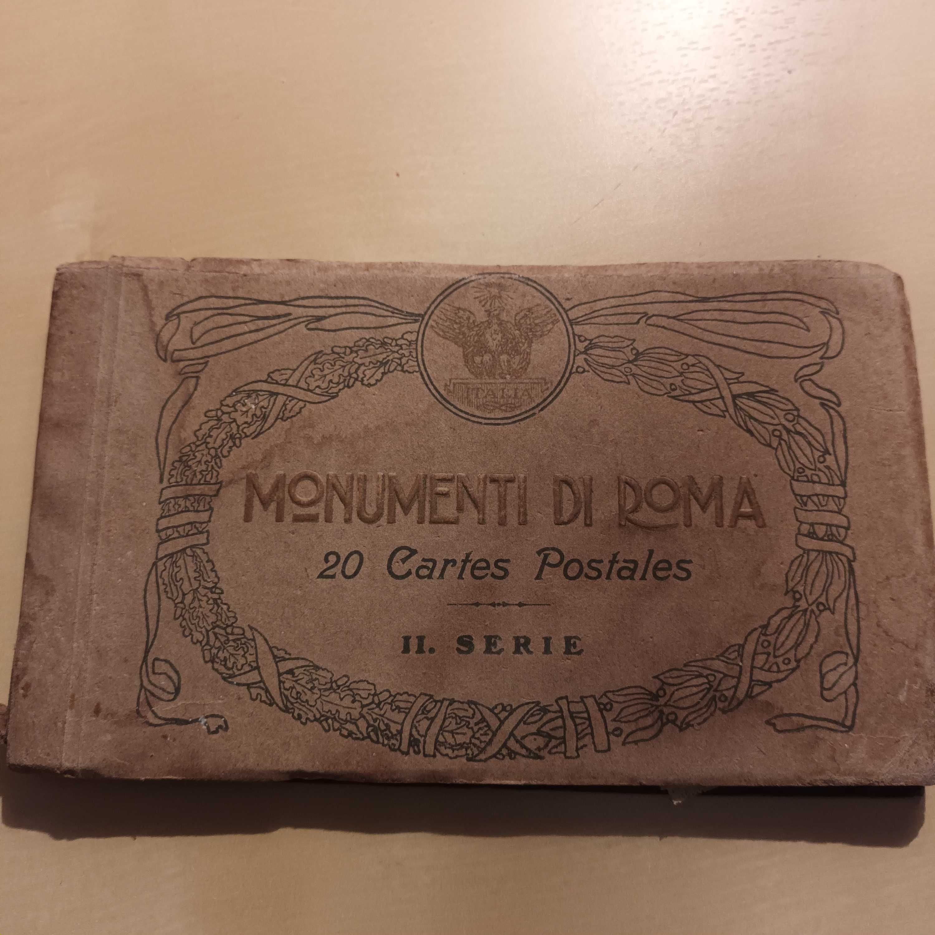 Conjunto de 13 postais de Roma