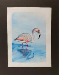 Aguarela original Flamingo