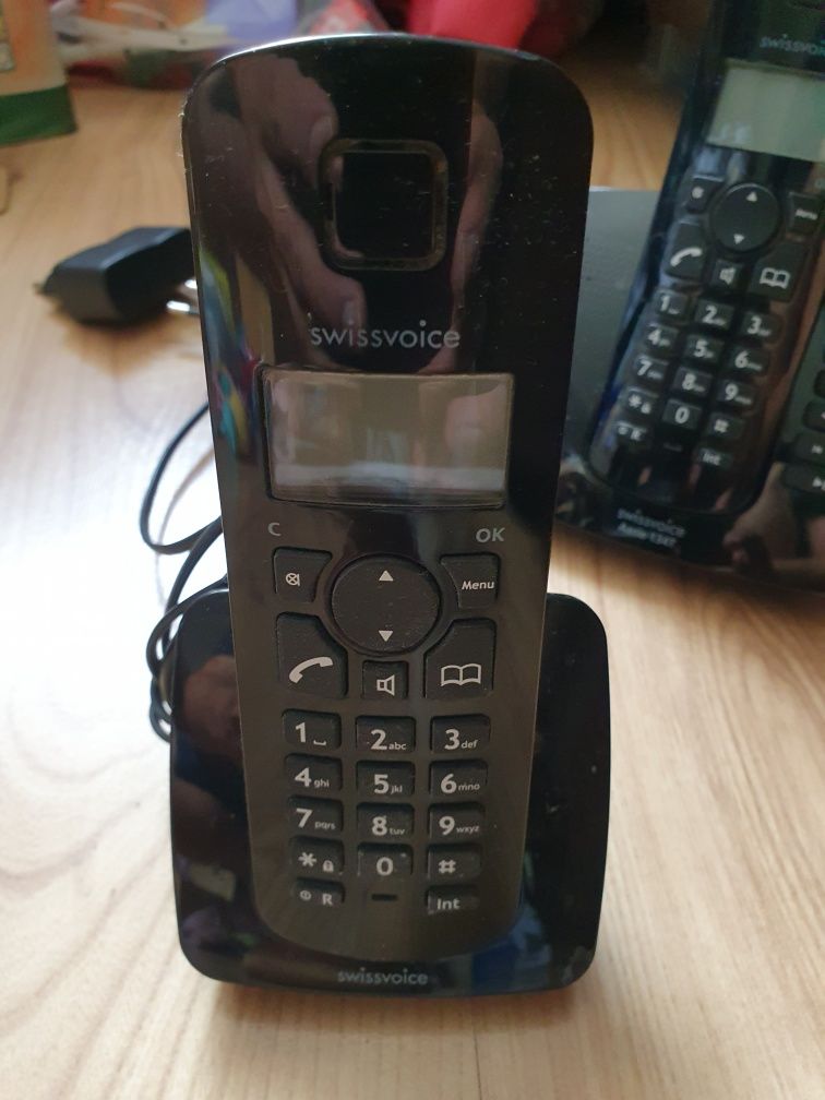 Telefon stacjonarny bezprzewodowy zestaw 3 szt.  telefony stacjonarne
