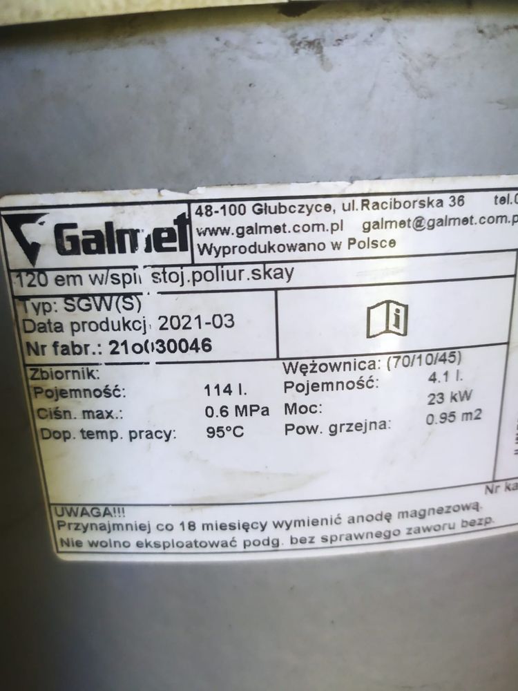 bojler galmet 120l