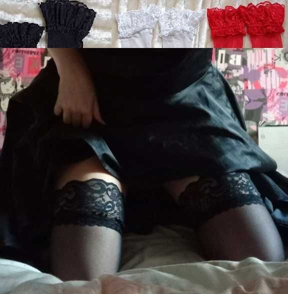 Еротичні панчохи (чулки) чорні білі, червоні телесні рожеві фіолетові