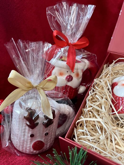 świeczka sojowa dekoracyjna święta mikołaj renifer