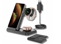 Ładowarka Bezprzewodowa 3w1 Idealna Do Samsung Iphona Czarna