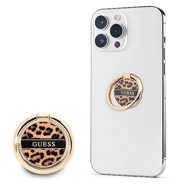 Ring Guess Leopard - brązowy