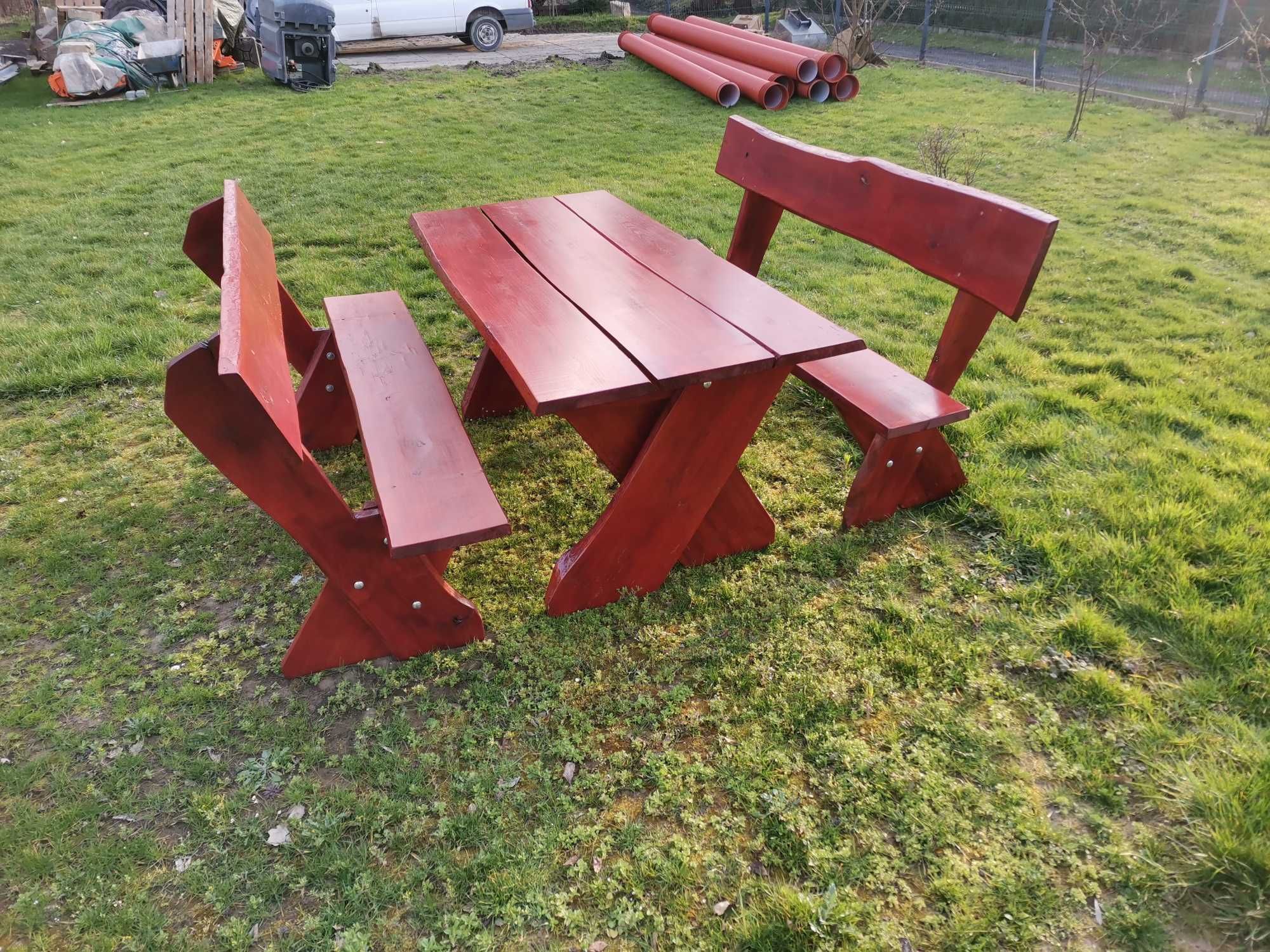 Ławki ogrodowe meble ogrodowe komplet ławki biesiadne ława stół ławki