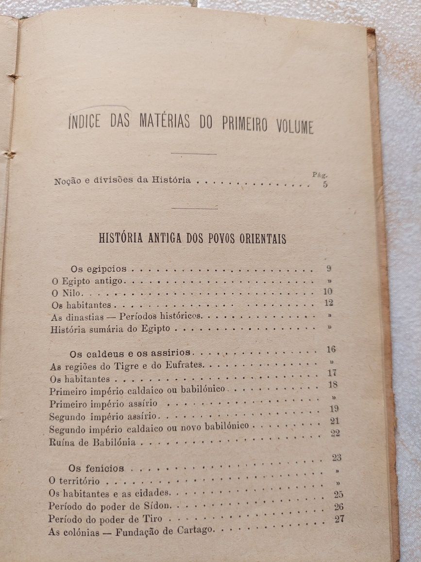 História Universal de Fortunato de Almeida.1o vol,edição de 1930